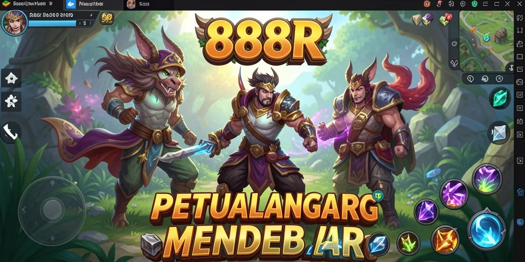 Gameplay epik dalam 888R, penuh pertarungan dan petualangan.