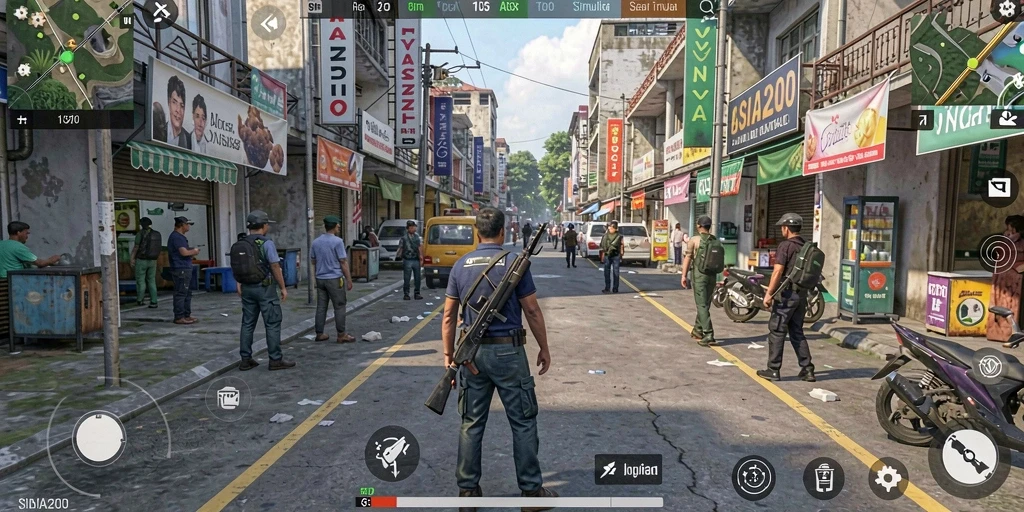 Tangkapan layar <strong>ASIA200</strong> menampilkan gameplay simulasi yang interaktif dan menarik.