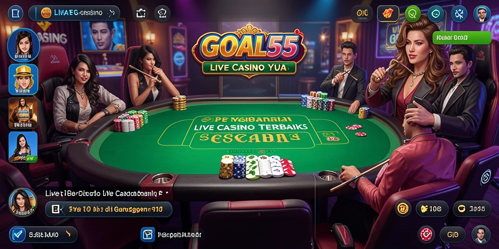 Tampilan menarik dalam gameplay Live Casino GOAL55 dengan dealer profesional.