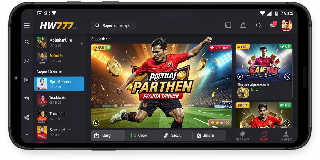 Tampilan gameplay Sportsbook yang menarik di HW777.