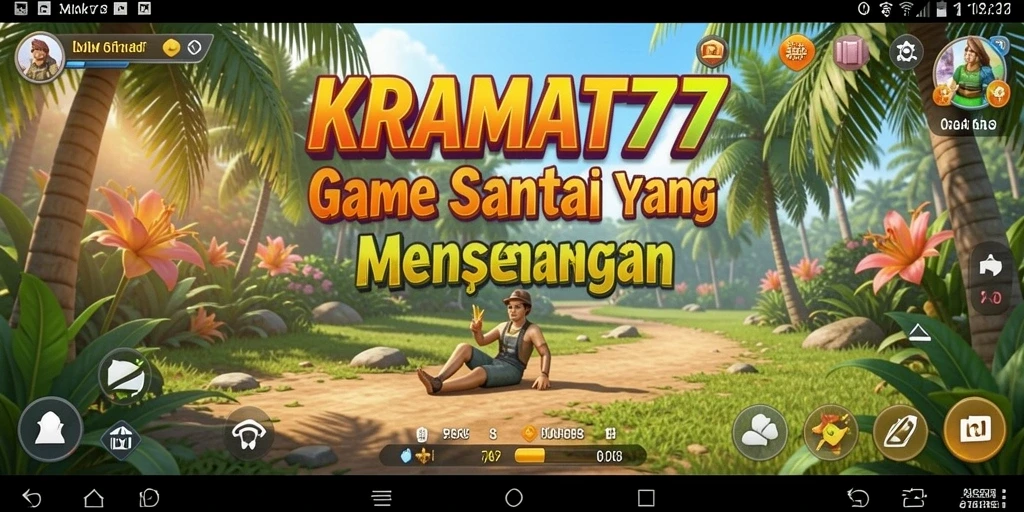 Tampilan antarmuka KRAMAT77 yang ceria dan menarik.