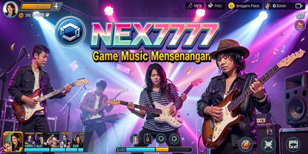 Screenshot gameplay NEX777 yang menampilkan fitur permainan musik.