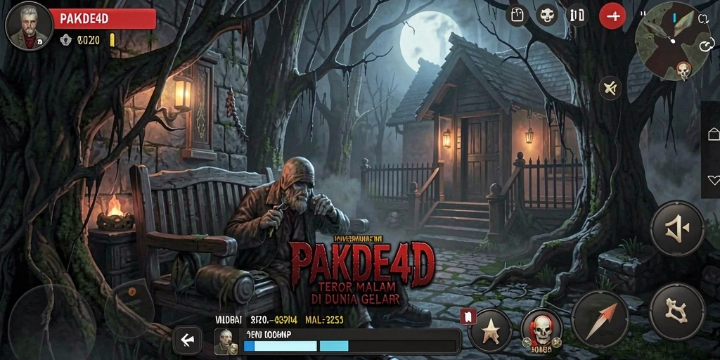 Gameplay PAKDE4D yang penuh ketegangan dengan nuansa horor yang mencekam.