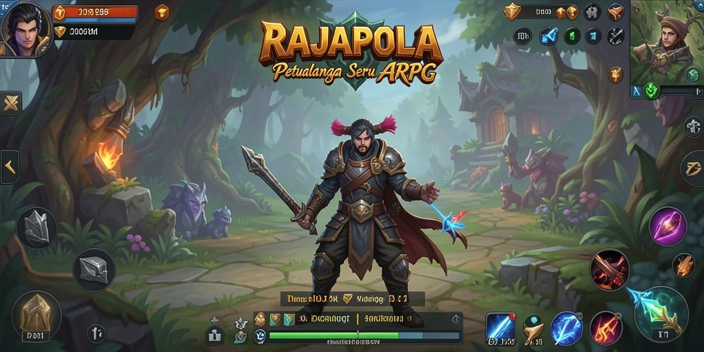 Menampilkan aksi seru dalam gameplay ARPG RAJAPOLA.