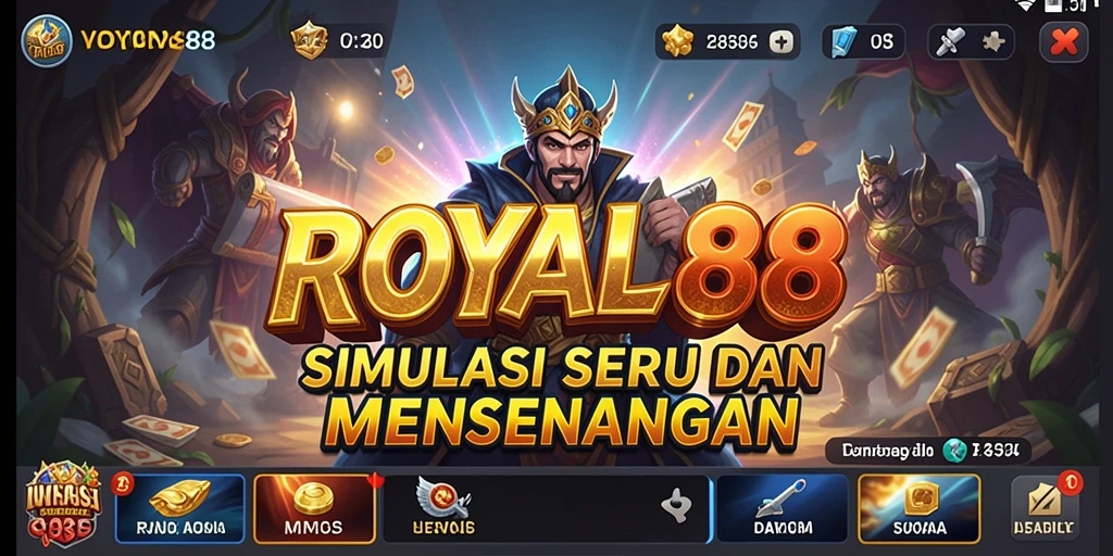 Screenshot gameplay ROYAL88 menampilkan elemen simulasi yang menarik.
