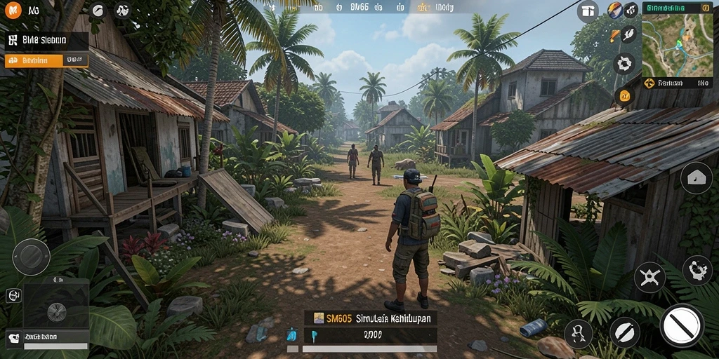 Tampilan gameplay SM605 yang mendalam dan realistis.