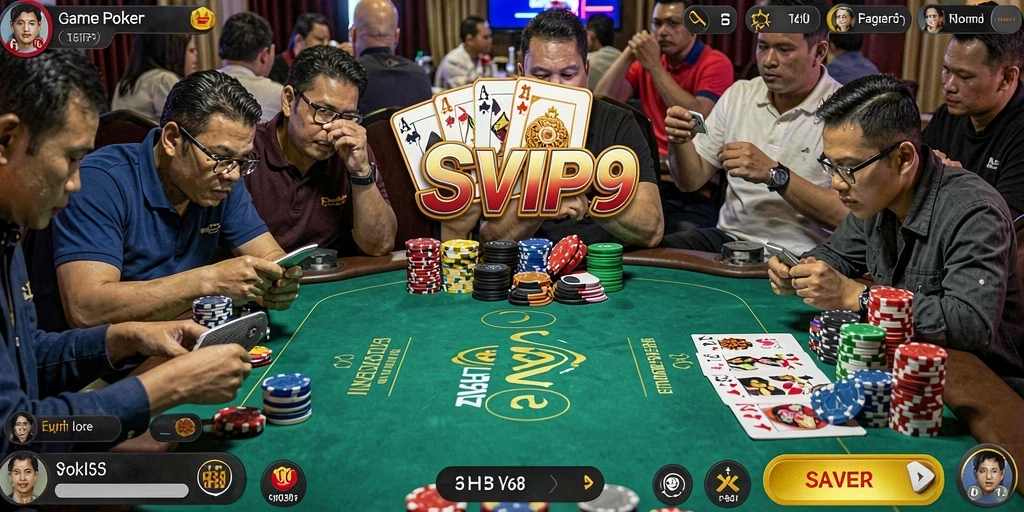 Tampilan gameplay poker yang seru di SVIP9.